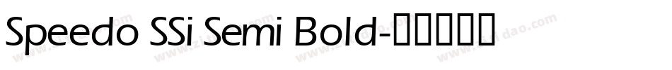 Speedo SSi Semi Bold字体转换